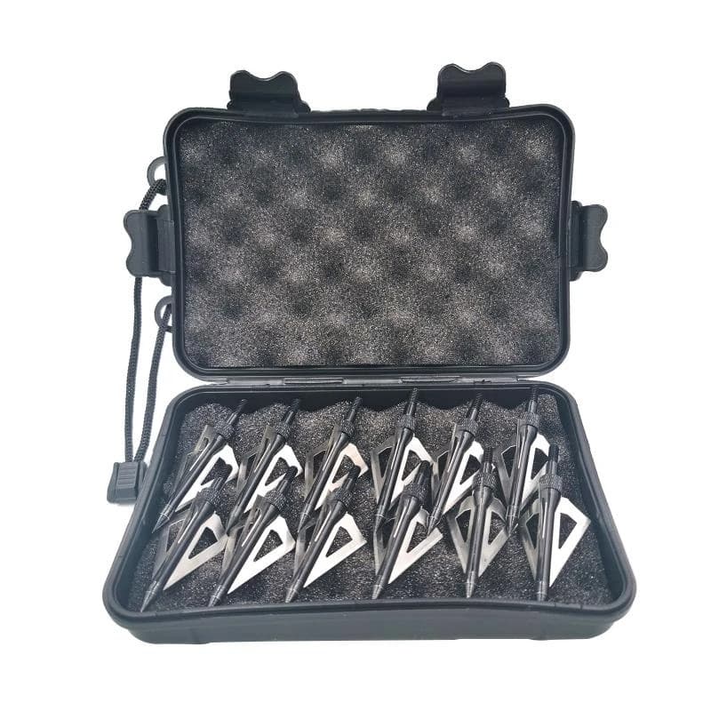 Caccia in metallo- freccia- punta punta Broadheads 100 grano 3 lama fissa