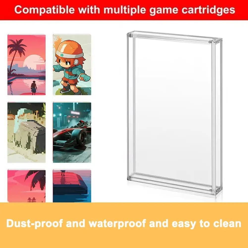 Per Nintendo Switch 2 espositore pieghevole portatile regolabile + scatola protettiva antipolvere con display trasparente in acrilico per carte da gioco