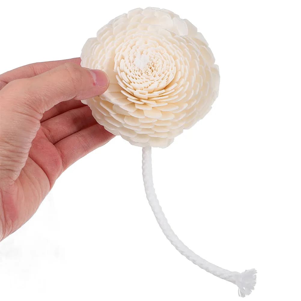 2 Pieces Flower Fragrance Diffuser, Flexible Spare Parts in Cotton Corda for Essential Oils, for Home, Office, Car