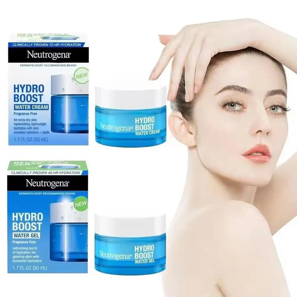 Neutrogena Hydro Boost Crema all'acido ialuronico Assorbimento rapido Non grasso Idratante Pelle rimpolpante Cura della pelle del viso