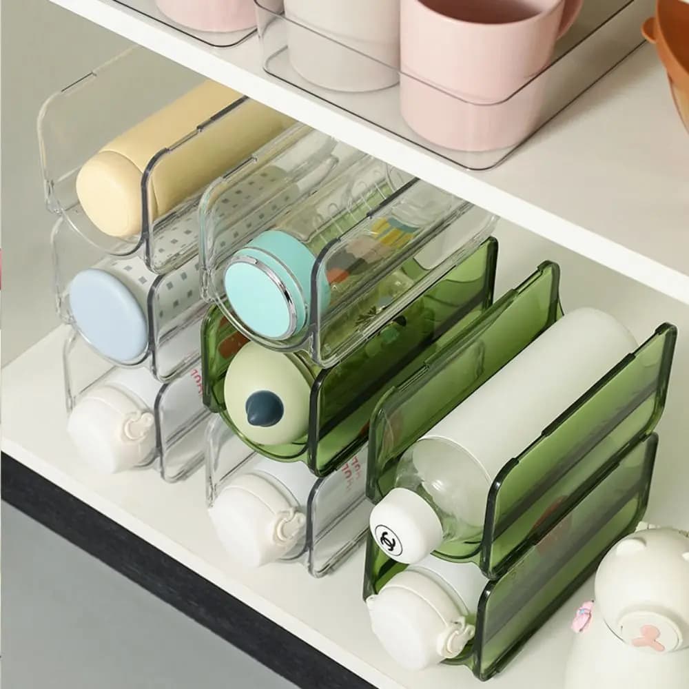 Transparent Curling Iron Storage Rack Durable Reusable Bottle Storage Holder Save Space Sturdy Bottle Storage Shelf