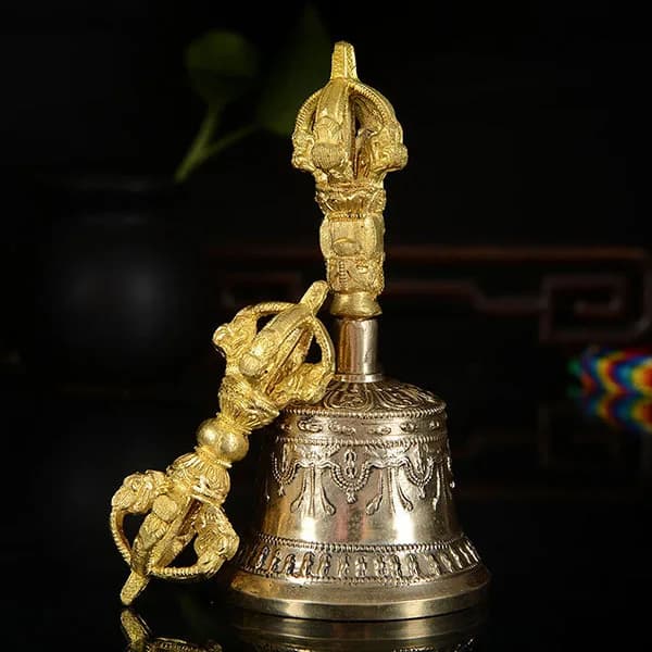 Wholesale Buddhist articles # efficacious Practice of Tantric ritual # Tibetan Nepal Buddhism Vajra vajra bell buddha statue