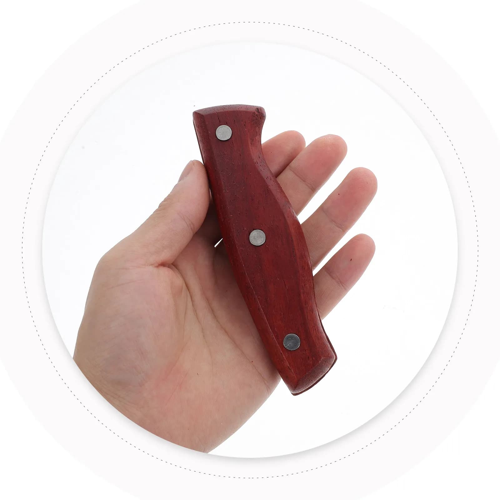 Kit di Sostituzione Manici in Legno per Coltelli Cinesi e Giapponesi, Impugnatura Ergonomica Confortevole, Riparazione Coltelli Vecchi, Fai-da-Te per Cucina
