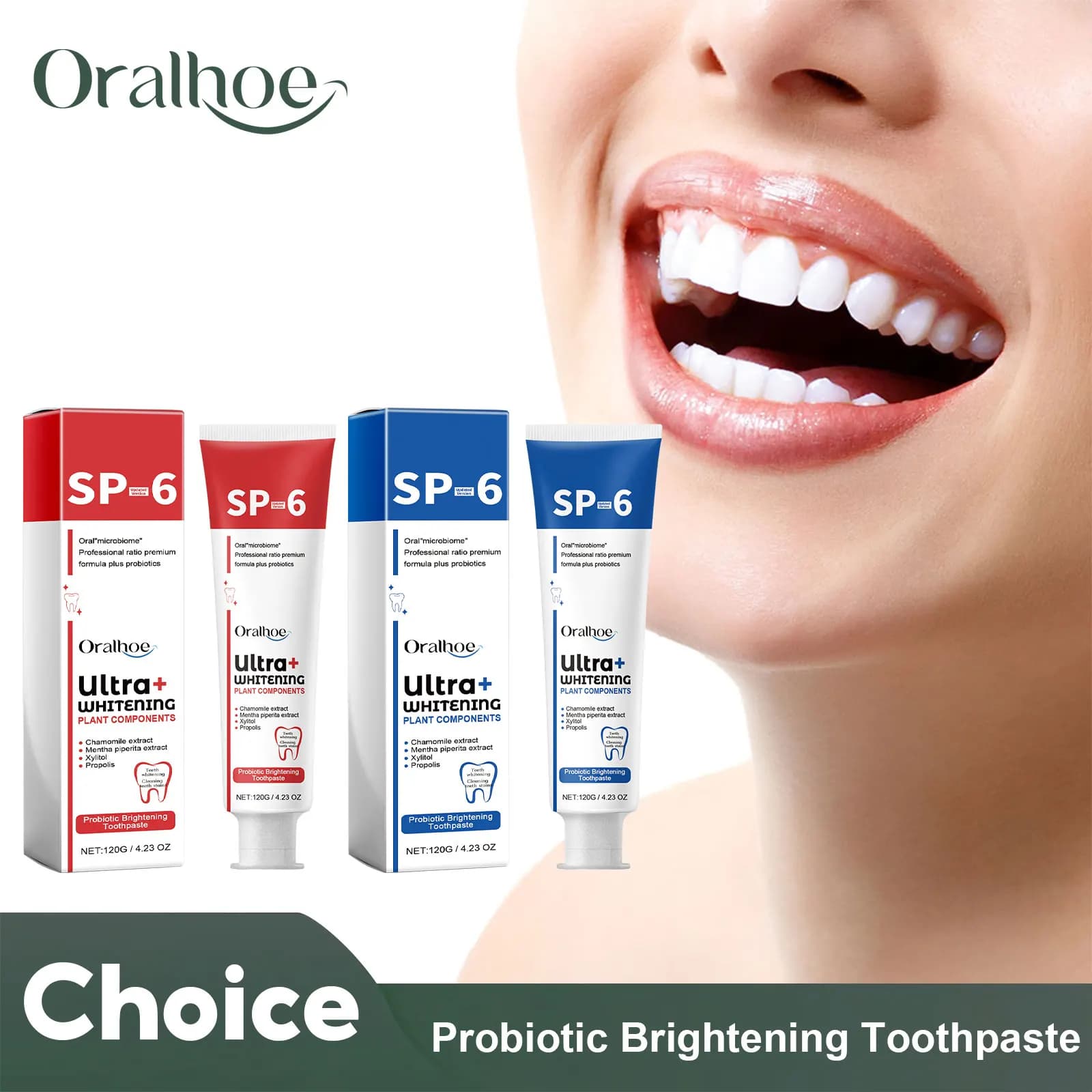 Probiotic Toothpaste Sp 6, Removes Macchie, Oral Care, Cooling Food, Reduce Tooth Whitening, Dental Whitening