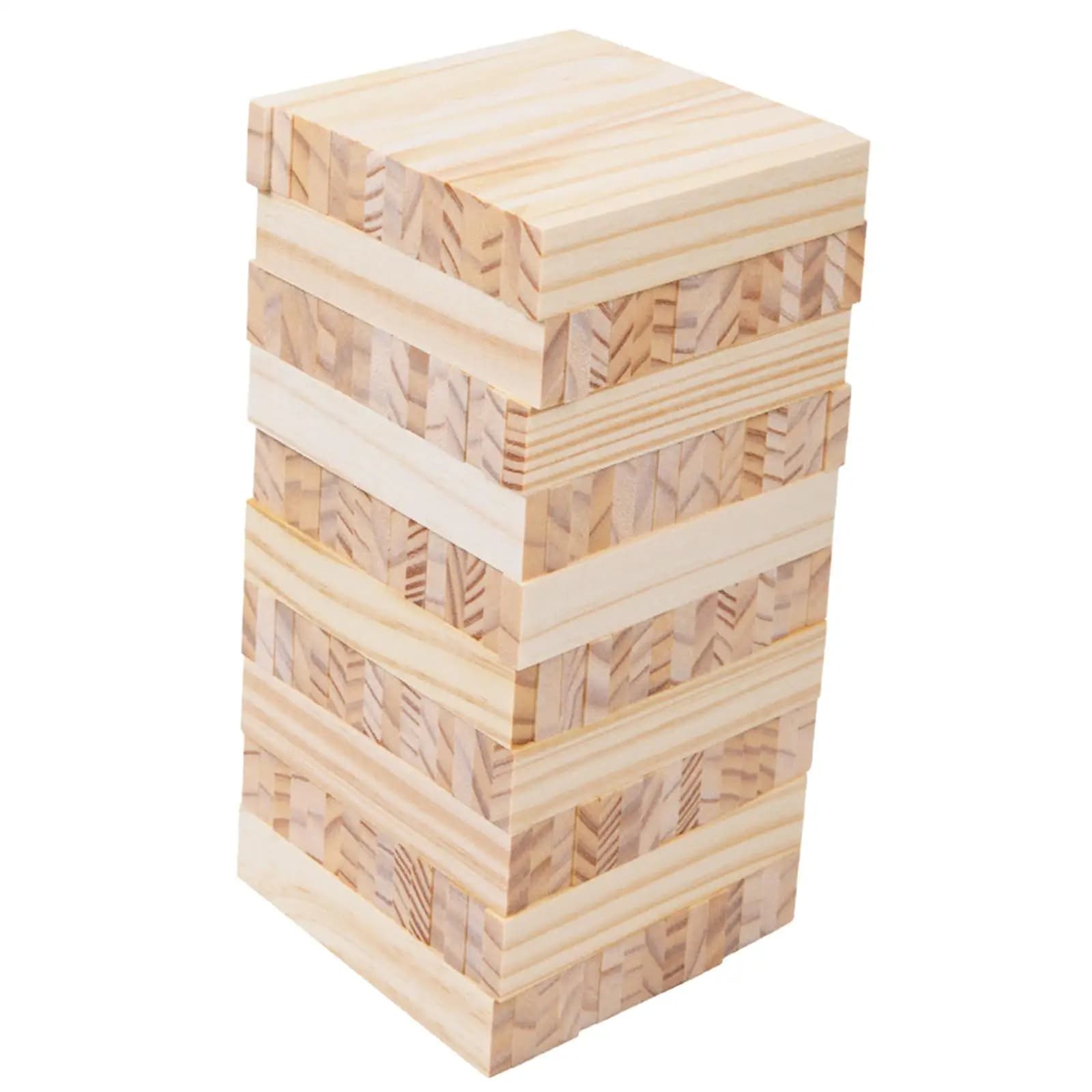 Set di 100 Blocchi di Legno Impilabili per Gioco Torre Cadente, Gioco per Bambini, Ragazzi e Adulti, per Interni ed Esterni