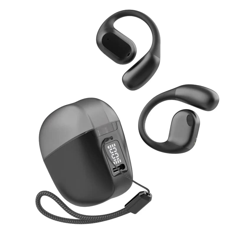 Soleeanre Wireless Headphones with Digital Display, Gaming Sports Headphones with Microphone for Fitness