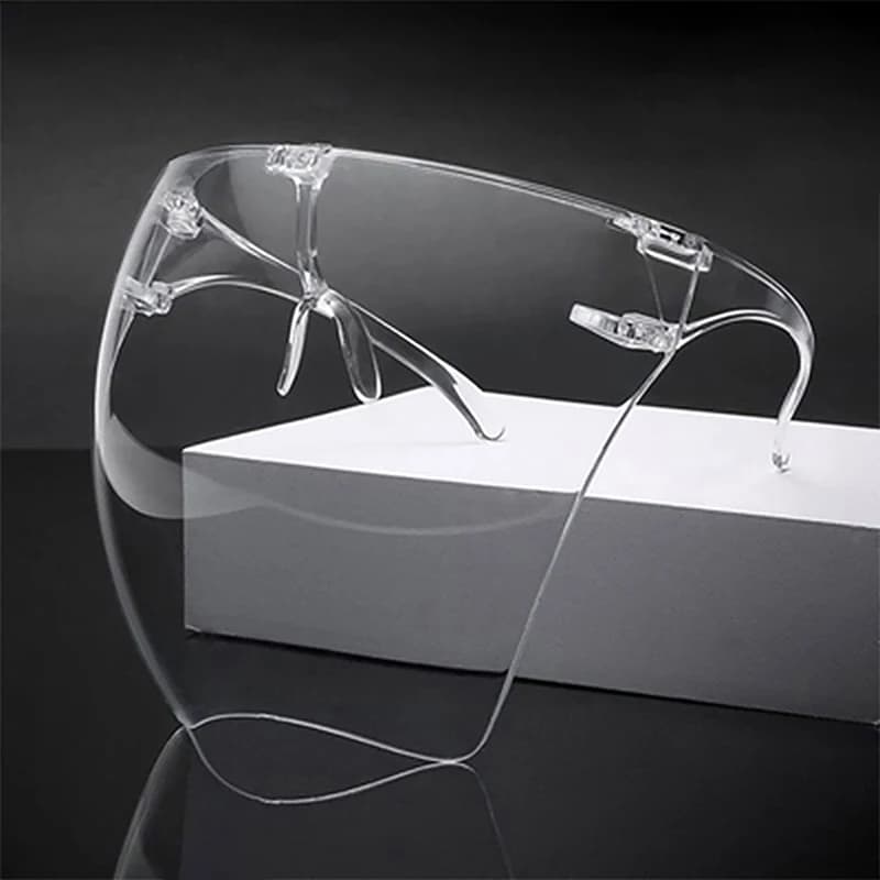 1 pz maschera protettiva antiappannamento trasparente ad alta definizione a pieno facciale maschera protettiva antispruzzo occhiali ad alta trasparenza strumento per nail art