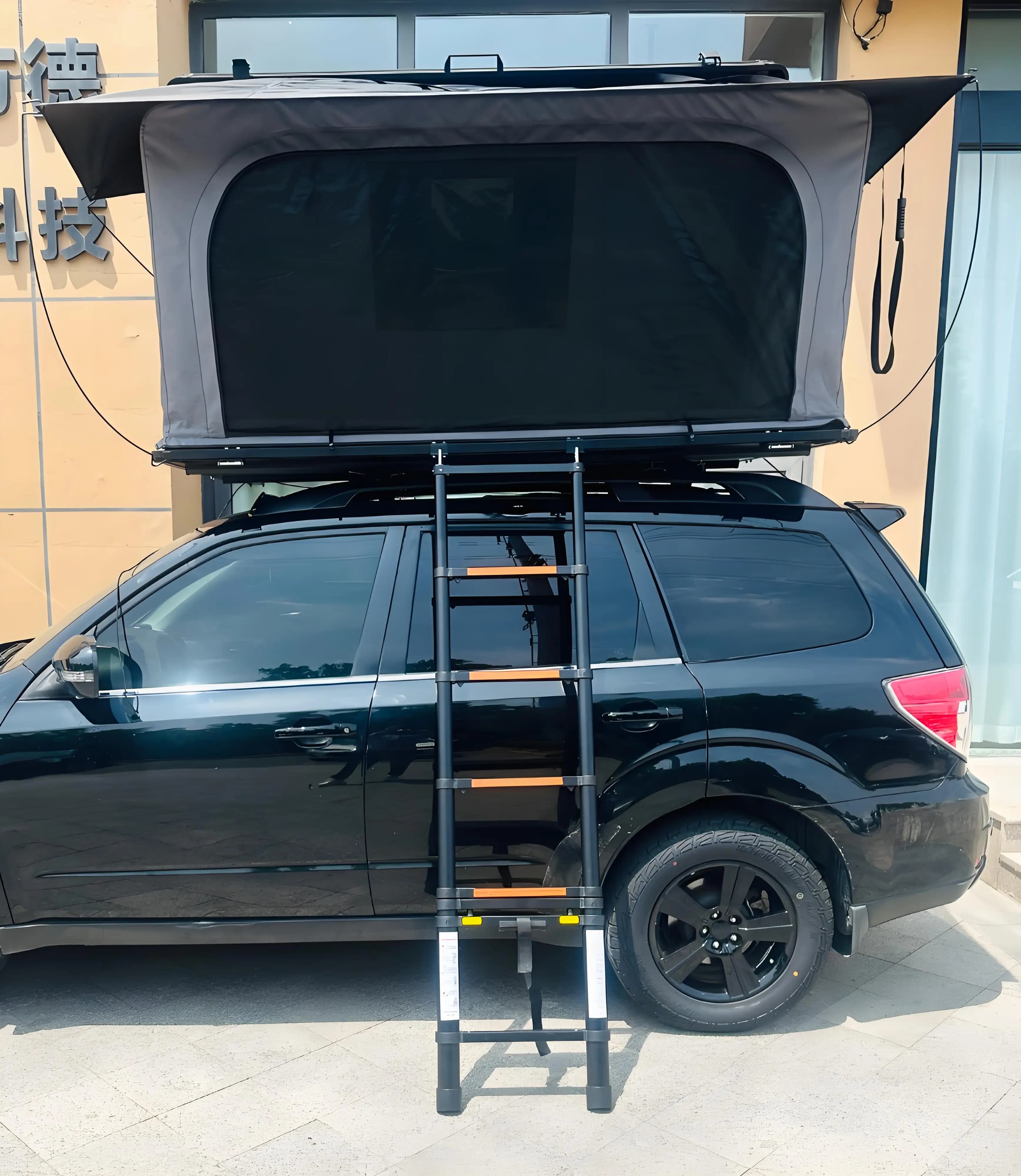 Tenda da campeggio esterna per tetto auto in materiale di alluminio aggiornato