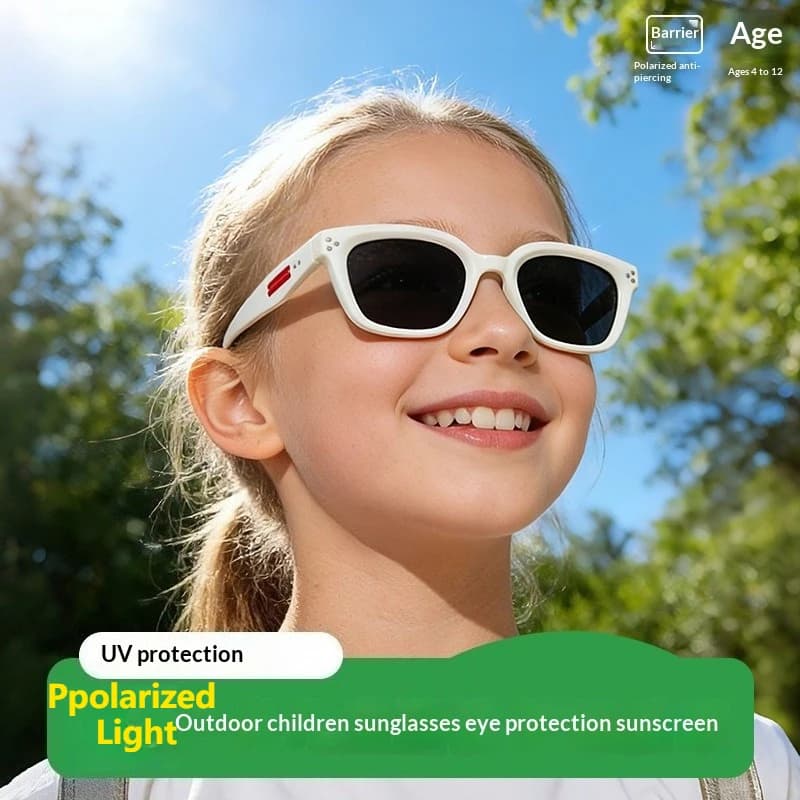 Spring Children's Sunglasses Polarized/Sunscreen/UV Resistant Sunglasses Outdoor Polarized Glasses That Do Not Harm The Eyes
