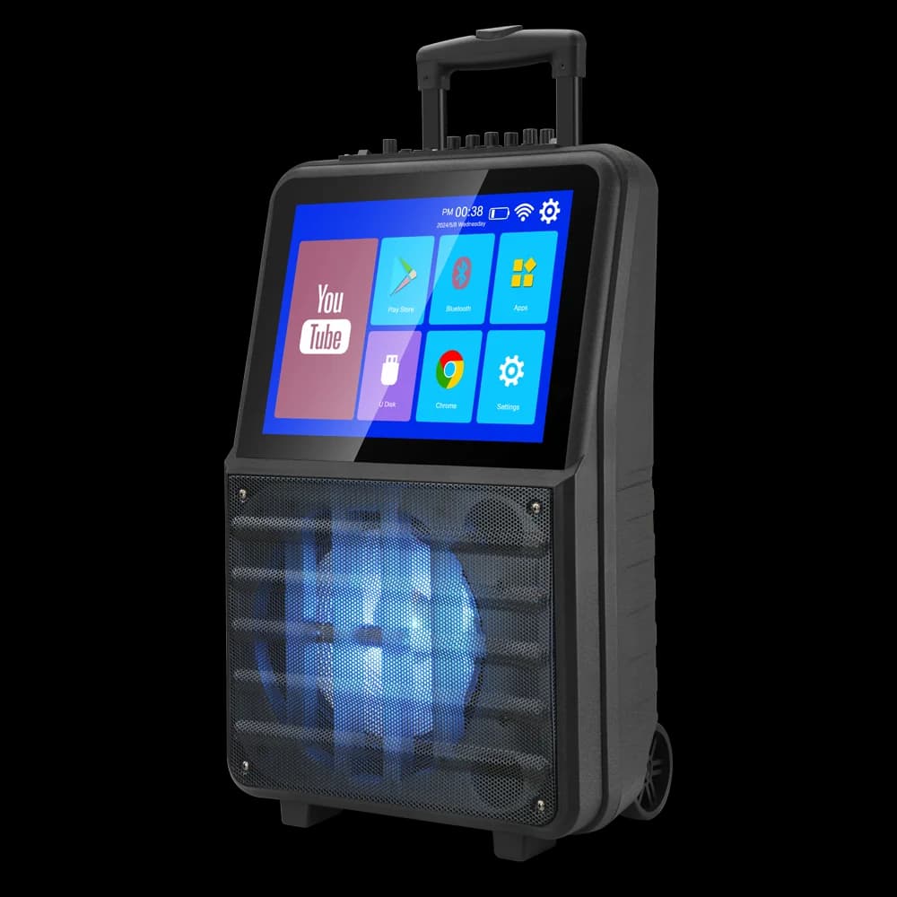 Sistema di intrattenimento karaoke mobile premium Altoparlante portatile multifunzionale per riunioni di famiglia con ampio touchscreen intelligente