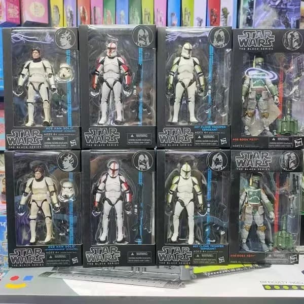 Star Wars La Serie Nera Boba Fett Clone Trooper Sergente Primo Ordine Stormtrooper Du Premier Ordre 6 Pollici Action Figure Giocattoli