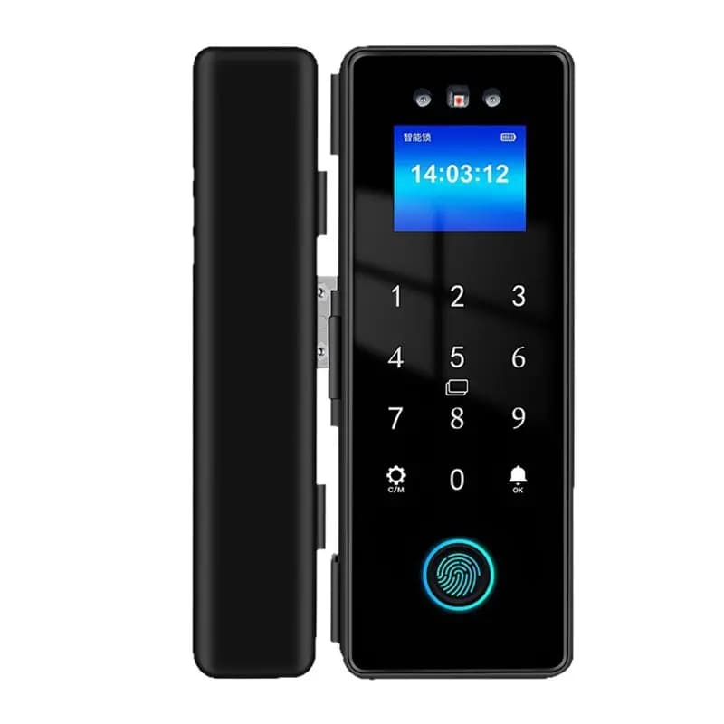 【GIORNO DEL GIORNO DI GRAZIA】Serratura Intelligente Tuya WIFI per Porte in Vetro con Riconoscimento Facciale 3D, Impronta Digitale Biometrica, Sblocco Elettronico, IC 13.56Mhz per Auto