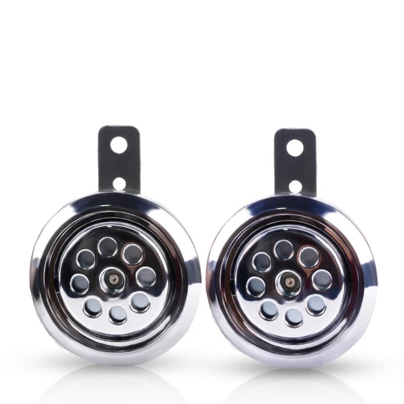 1PC universale clacson per moto impermeabile 110dB forte 12V 85mm con copertura cromata a nido d'ape accessori motore