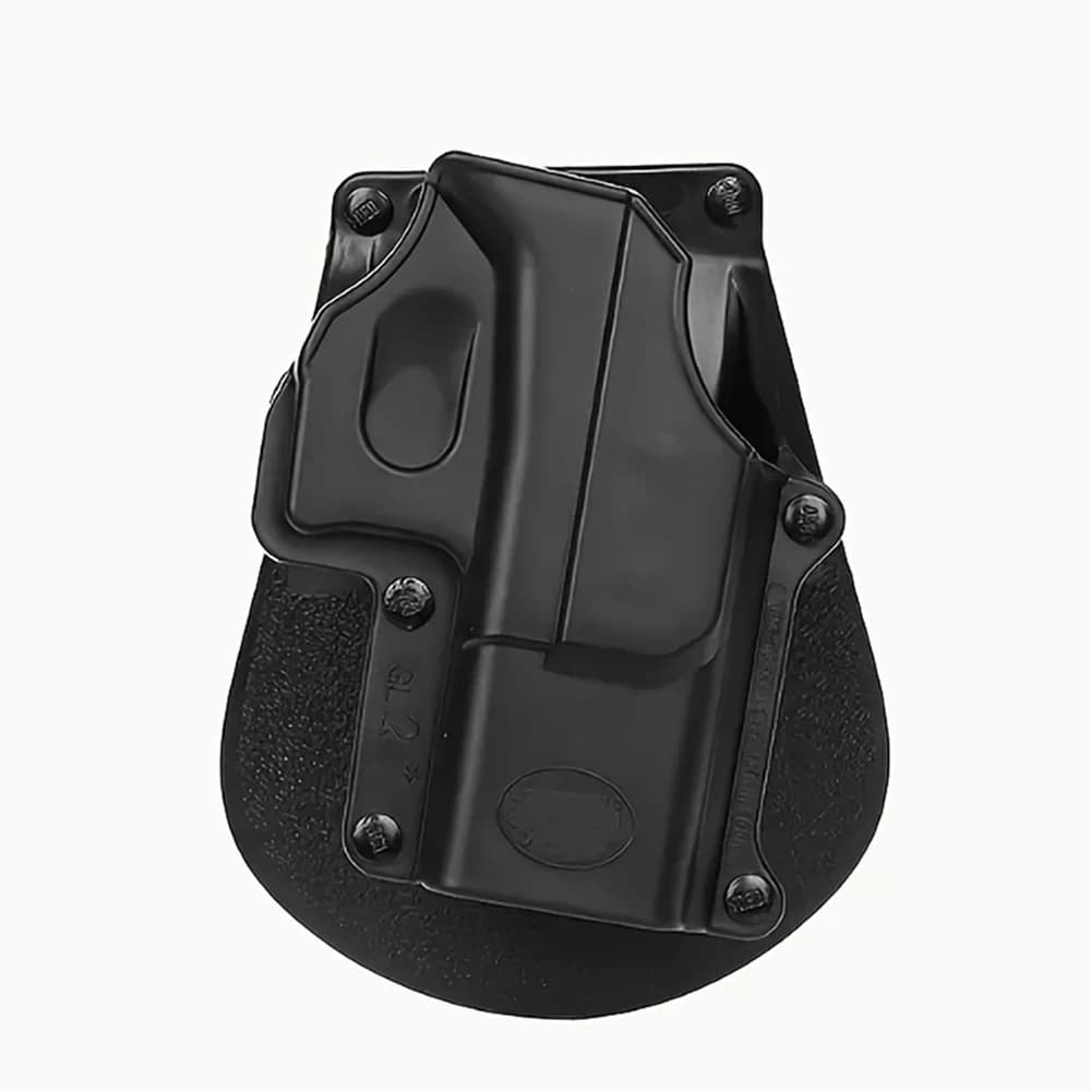 Fondina Tattica a Estrazione Rapida GL-2 Nera per Destrimani, Accessorio per Cintura da Caccia, Compatibile con G17, 19, 22