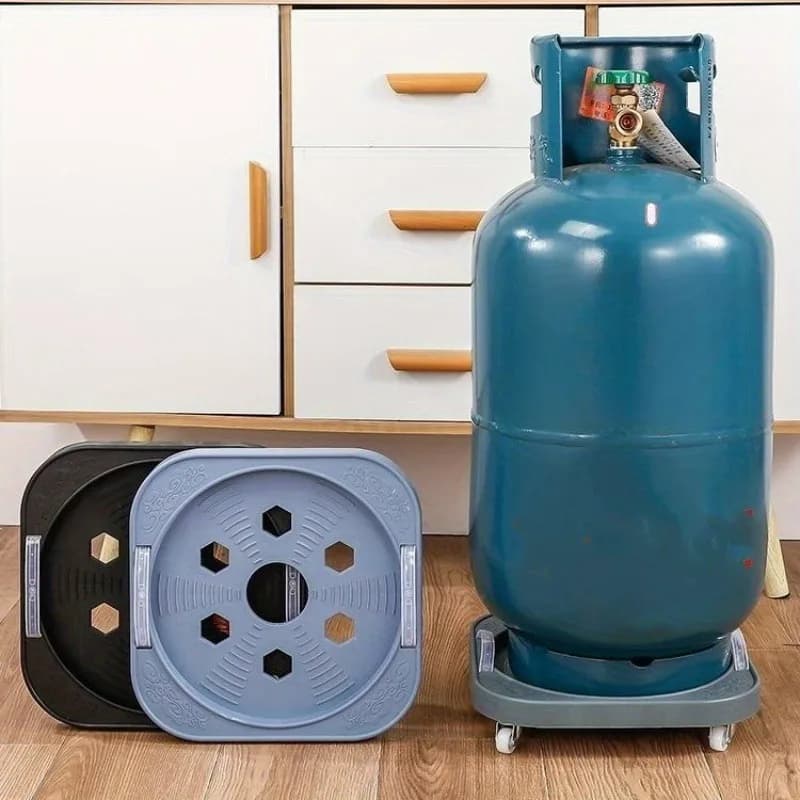 Base mobile per carichi pesanti con ruote: versatile scaffale per bottiglie d'acqua e gas, vasi per piante e cucina