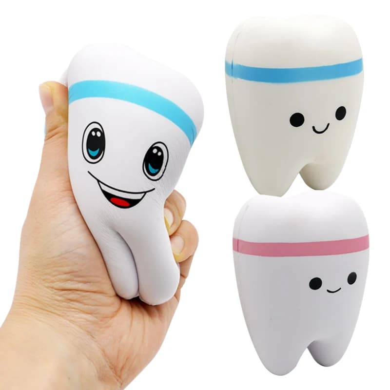 Teeth Shape Toy Slow Rising Stress Gift For Children Cute Cartoon Squishy Squish Antistress Kids Toys Dentist Gift