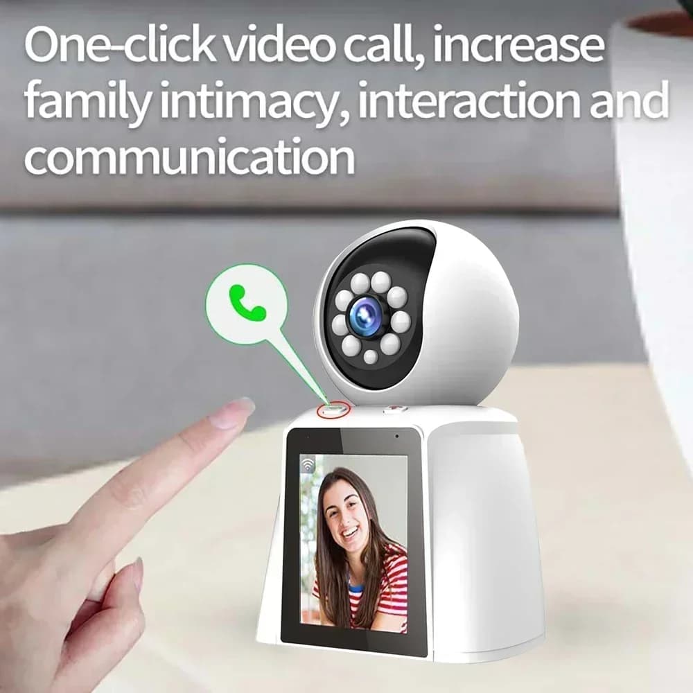 Videocamera Wi-Fi 3MP con schermo da 2,8 pollici, funzione di chiamata, monitor per bambini, tracciamento automatico, sicurezza domestica, chiamata vocale bidirezionale, telecamera IP.