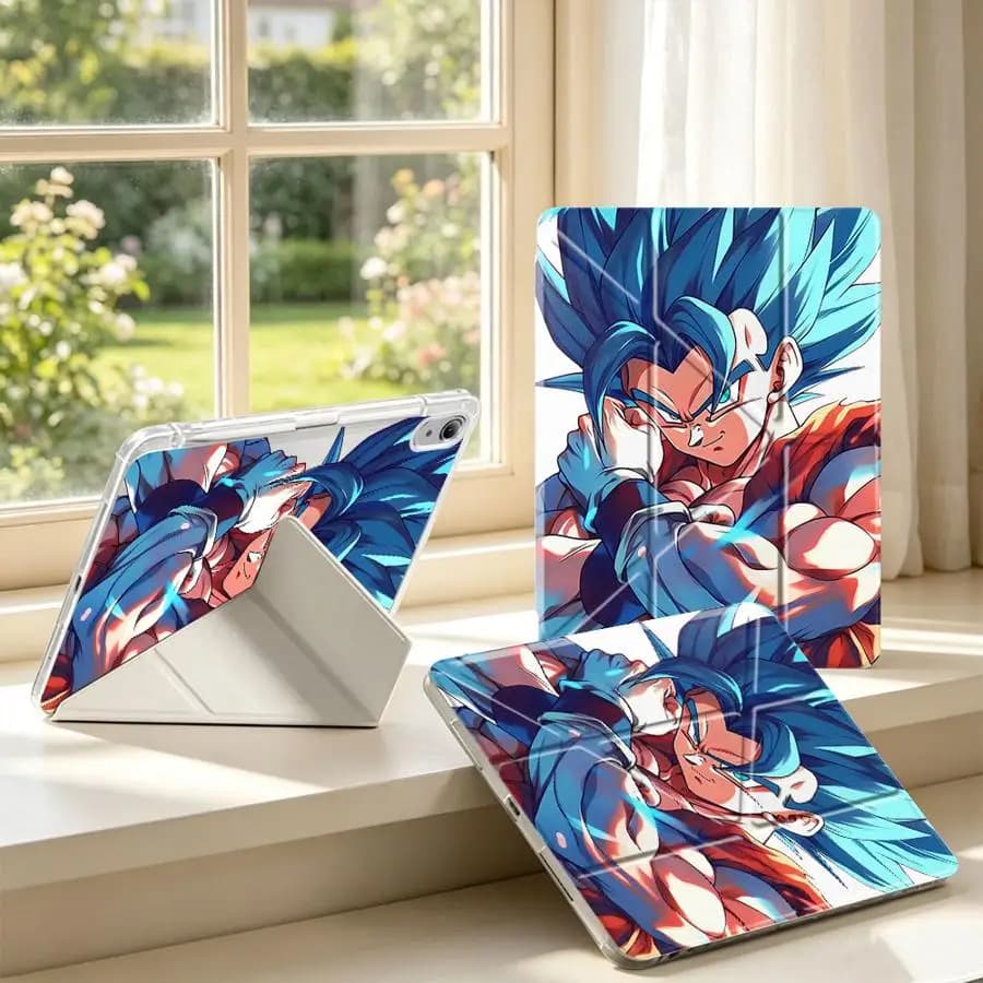 Tablet Case For Samsung Galaxy Tab A9 Plus S9 Plus A11 S7 FE S8 A8 S10 Lite With Pen Slot Cover Dragon Ball Saiyan Goku
