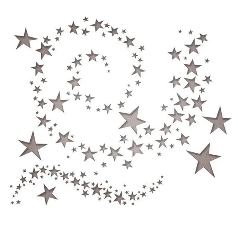 2023 New Little Stars Background Metal Fustelle Meteor and Stellato Fustellato Scrapbooking For Crafts Creating Cards Without Stamps Set