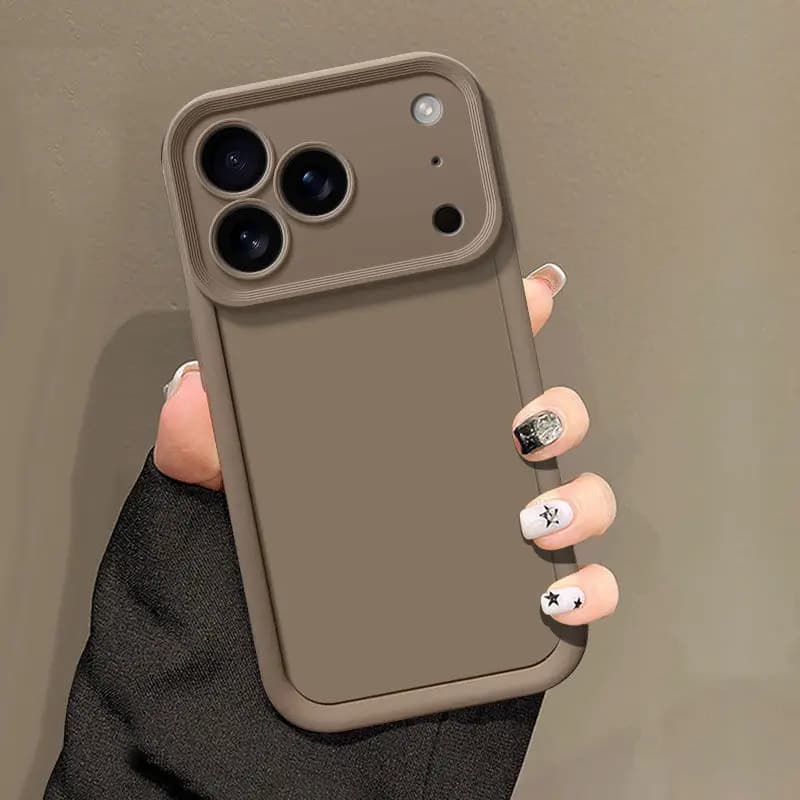 Custodia in silicone opaco tinta unita antiurto per iPhone 17 Air 16 15 14 13 12 11 Pro Max Plus Addensare protezione fotocamera Cover morbida in TPU