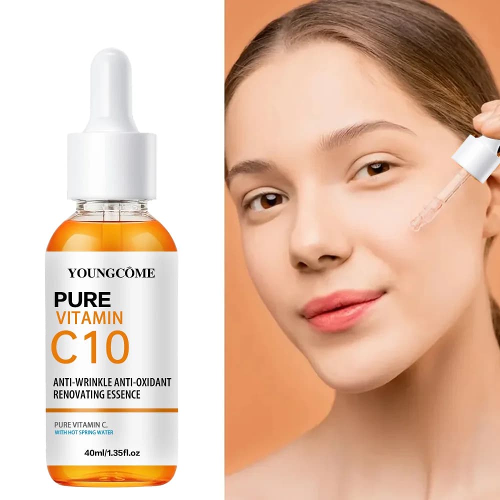 YOUNGCOME Vitamin C serum for the face with hyaluronic acid and salicylic acid, moisturizing facial serum, increases lighting and reduce wrinkles