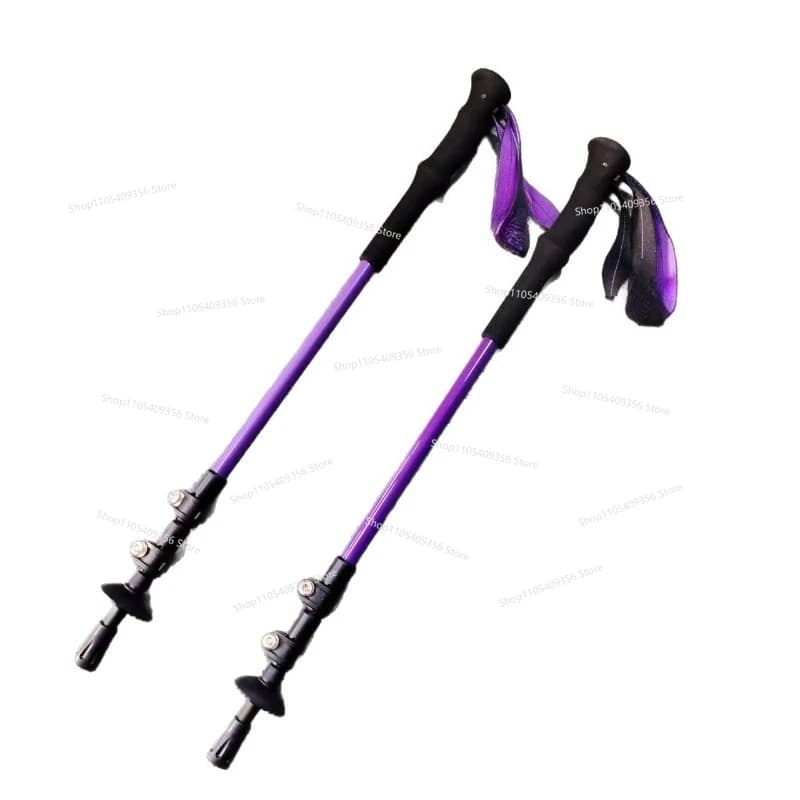For Ultra-light 3K Carbon Fiber Retractable Outer Lock Carbon Trekking Poles Professional Outdoor Three-section Trekking Poles