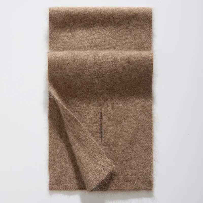 Sciarpa con fazzoletto da collo in lana e cashmere soffice, misto seta