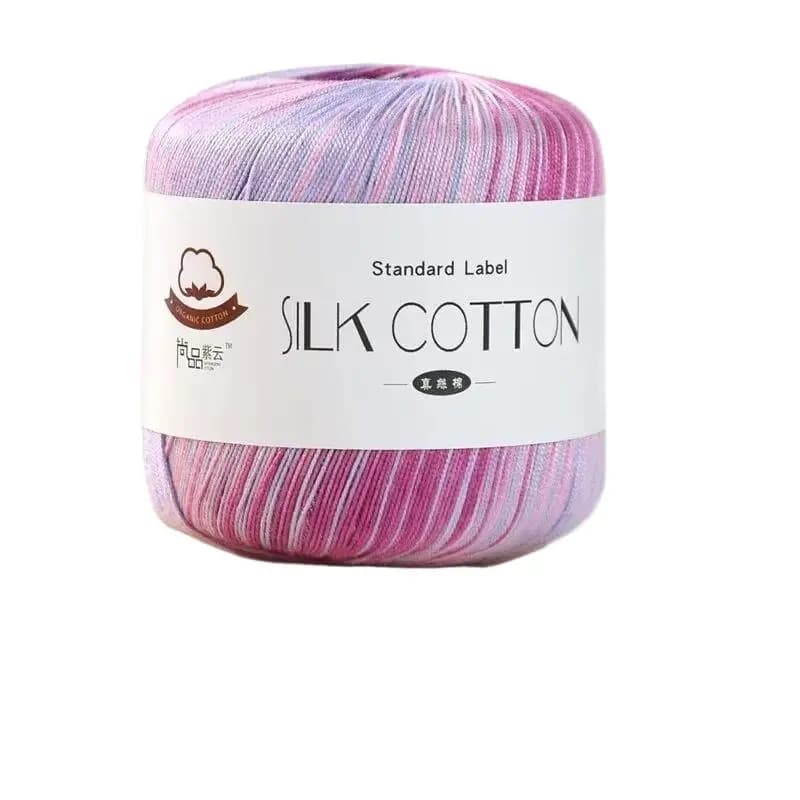 1 pz 50g pizzo di seta colorato cotone latte uncinetto filato sezione tinto a mano lavorato a maglia morbido filo per maglieria punto croce