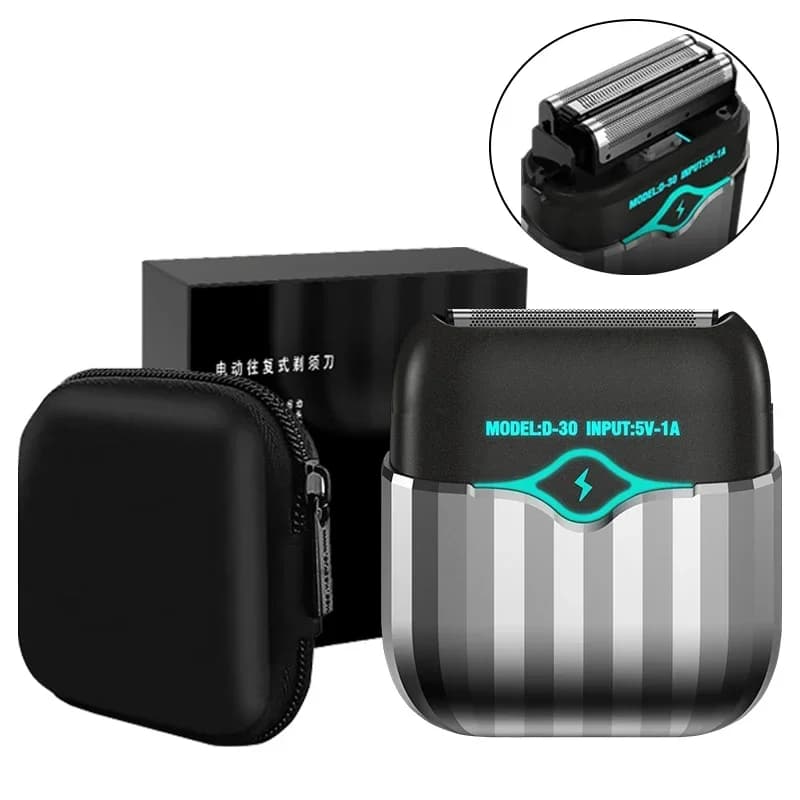 Nuovo rasoio alternativo Intelligen professionale MINI rasoio elettrico da viaggio portatile per barba per uomo coltelli a doppia barba Trimmer