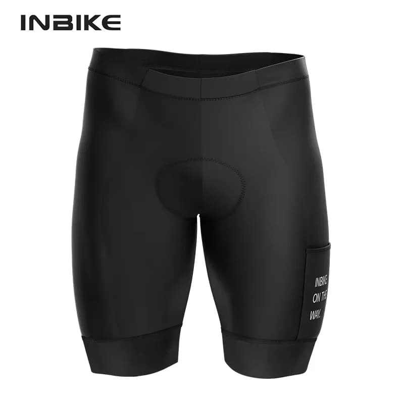 Pantaloncini da Ciclismo Imbottiti INBIKE per Uomo con Tasche, Traspiranti, Slim Fit, Morbidi, Anti-UV, per Ciclismo su Strada e Mountain Bike