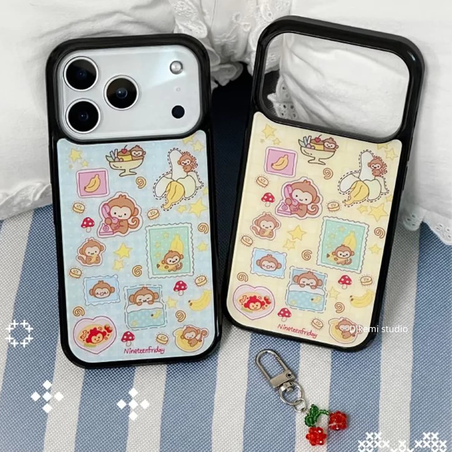 Korean Ins Pixel Cute Rabbit Angel Wings Girl's Pink Phone Case For iPhone 17 AIR 16 15 14 13 12 11 PRO MAX 7 8 PLUS Cover