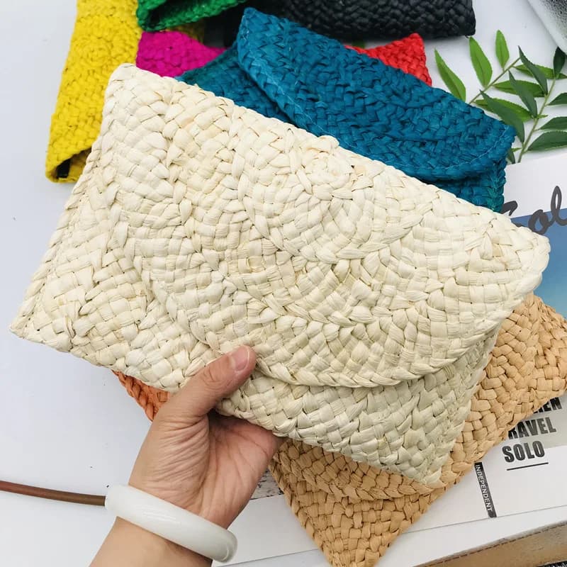 Bags bag with women's potato fashion summer beach bag handmade bag straw bag Lady Coin Phone long clutch