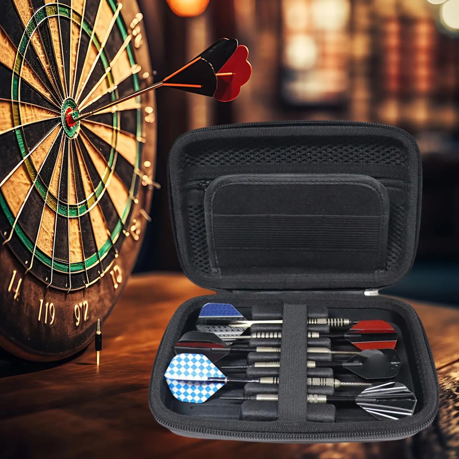 Darts Case Portable Practical EVA Organizer for Darts Steel Tips Plastic Tips and Accessories Men