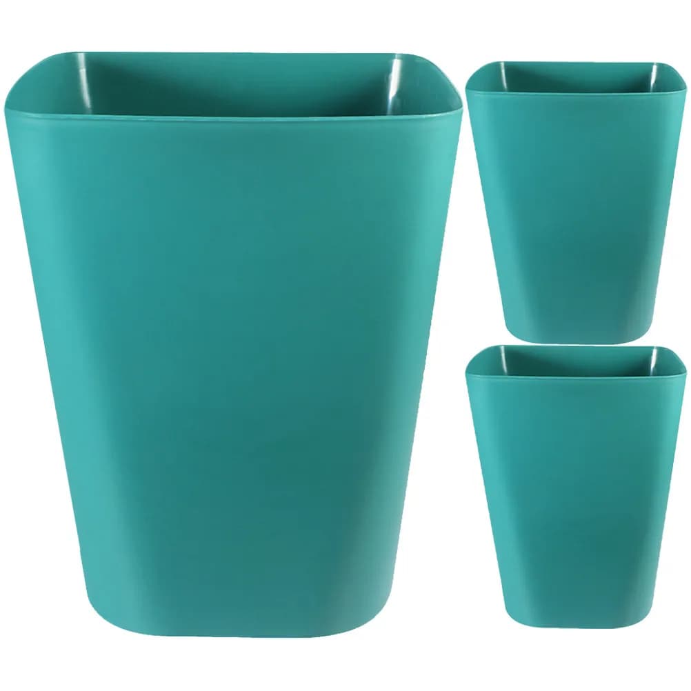 3Pcs Large Capacity Trash Can Garbage Bin PP Material Modern Simple Design for Bedroom Bathroom Office Hotel Car Outdoor Waste