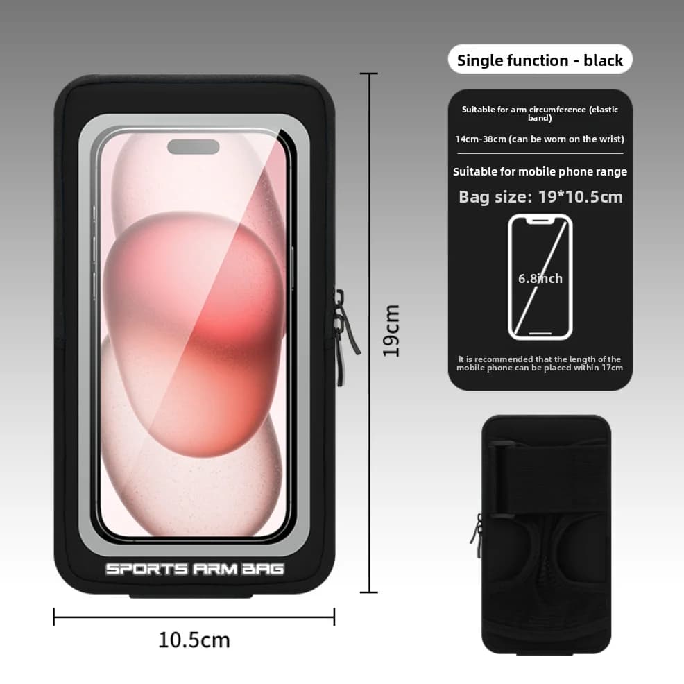 Fascia da braccio unisex per telefoni da 7 pollici, supporto da polso per telefono, per sport e fitness all'aperto
