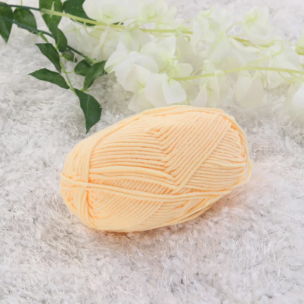 50G Milk Cotton Yarn Premium Soft Warm Skin Friendly Cotton Yarn for Knitting Crochet Needle Felting Wet Felting Weaving DIY