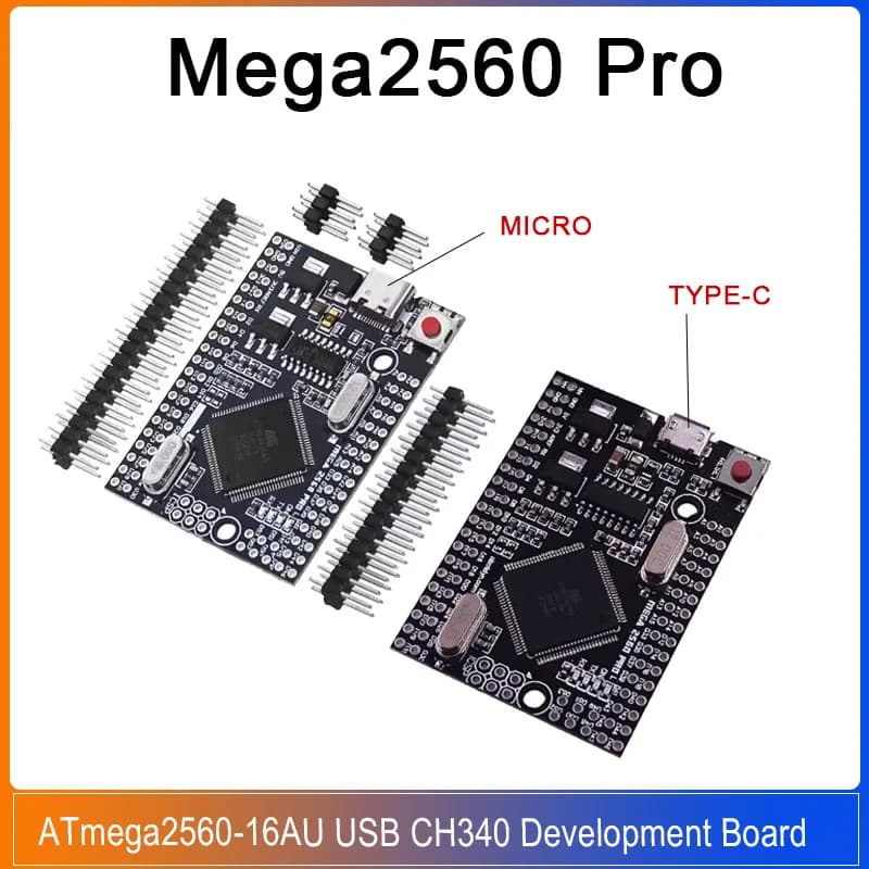 Mini development card Mega2560 Pro based on ATmega2560-16AU chips and integrated USB-UART card CH340G MICRO/type-c for Arduino