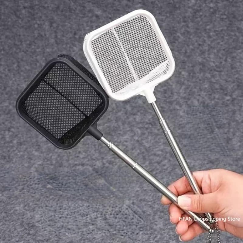 Rete da pesca quadrata per acquario con ventosa Attrezzatura da pesca allungabile con manico lungo per la cattura di pesci e gamberetti, forniture pulite