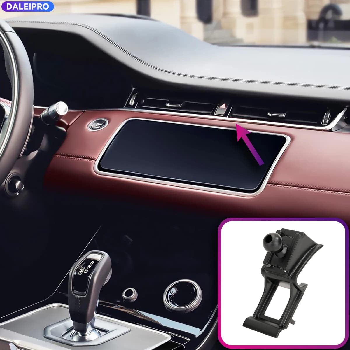 Supporto Telefono Specifico per Land Rover Range Rover Evoque 2020-2026, Base per Montaggio Telefono Auto Intelligente con Ricarica 66W e Rilevamento Automatico