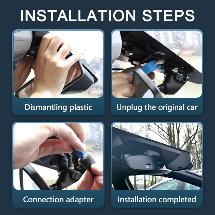 Dashcam For Peugeot 3008 4008 5008 DS 7 DS7 For Citroen C5 Aircross 2017-2023,Plug and Play Dash Cam 4K for Car Camera Recorder
