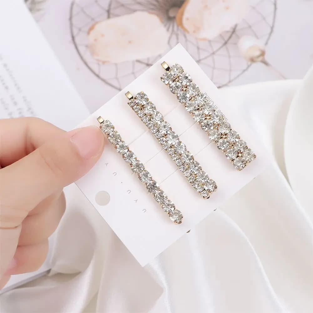 Stile Hair Styling Bingbing Women Girls Shining Crystal Barrettes Diamondl Hairgrip Hair Clips Set strass forcine