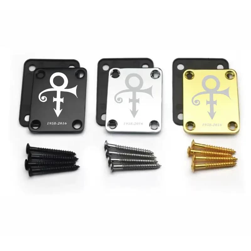 Piastra per manico per chitarra The Artist PRINCE Symbol Oro/Argento/Nero