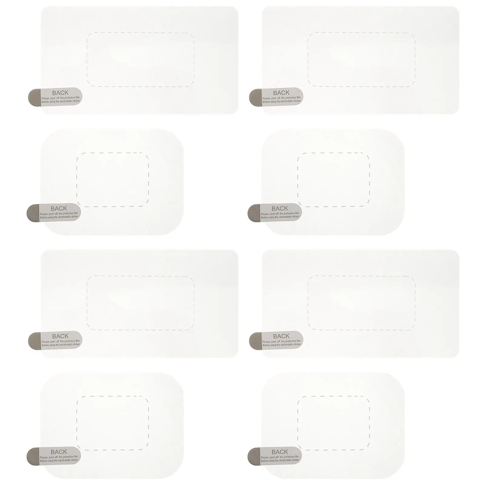 8Pcs Static Windshield Dashcam Sticker Film Transparent Pet Material Firm Hold No Residue Precise Positioning Guide for Dash