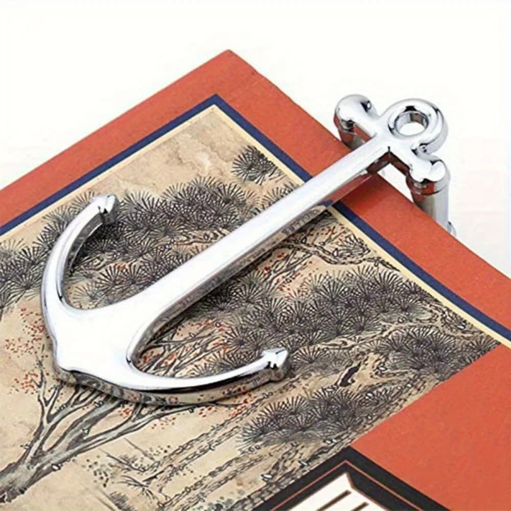Segnalibro creativo a forma di ancora a doppia barra, regalo culturale e creativo, design divertente, segnalibro in metallo