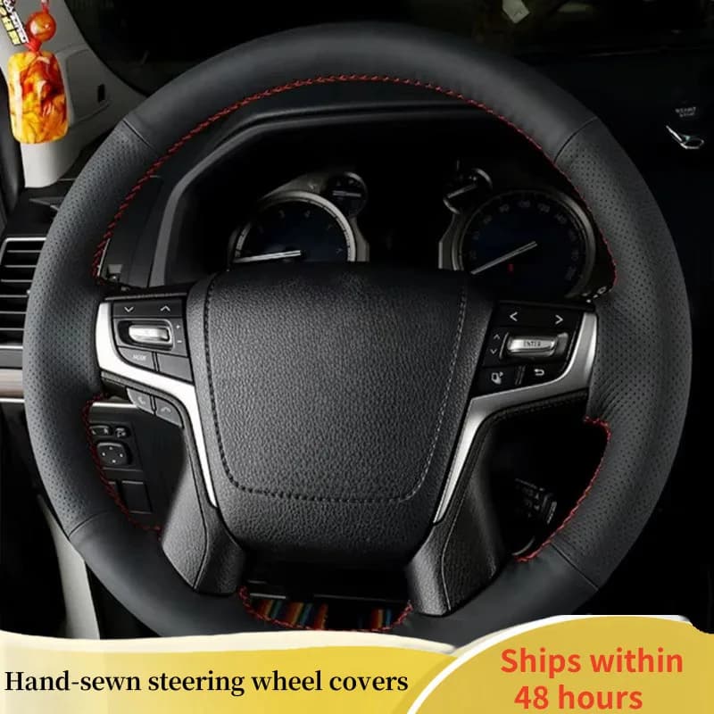 Custom Car Seat Cover for Toyota Land Cruiser Land Cruiser Prado 2016-2019 Real leather steering wheel