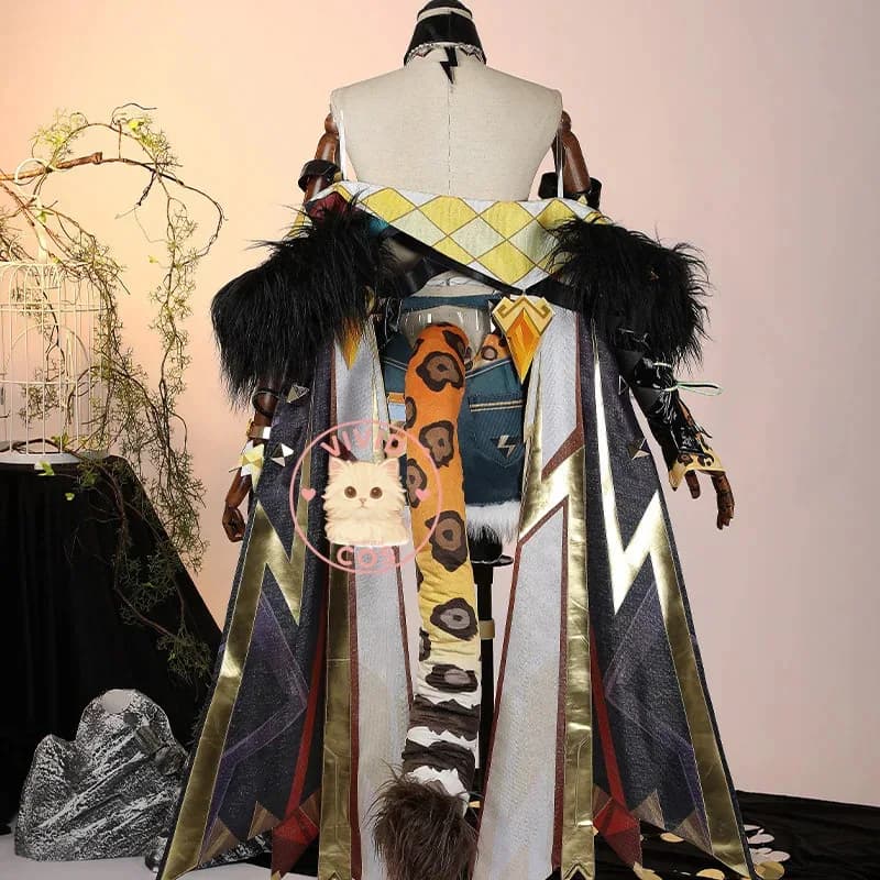 ABC123 Genshin Impact Xinonin Natlan Warrior forgiato da Fire Style Costume cosplay Totem tribale Motivi autentici J3;F'6,C;7.Y