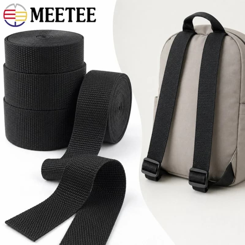 10-20M 50Mm Polyester Webbing Strap Woven Tape for Backpack Travel Handbag Handle Luggage Belt Garment Binding Bag Reinforcement