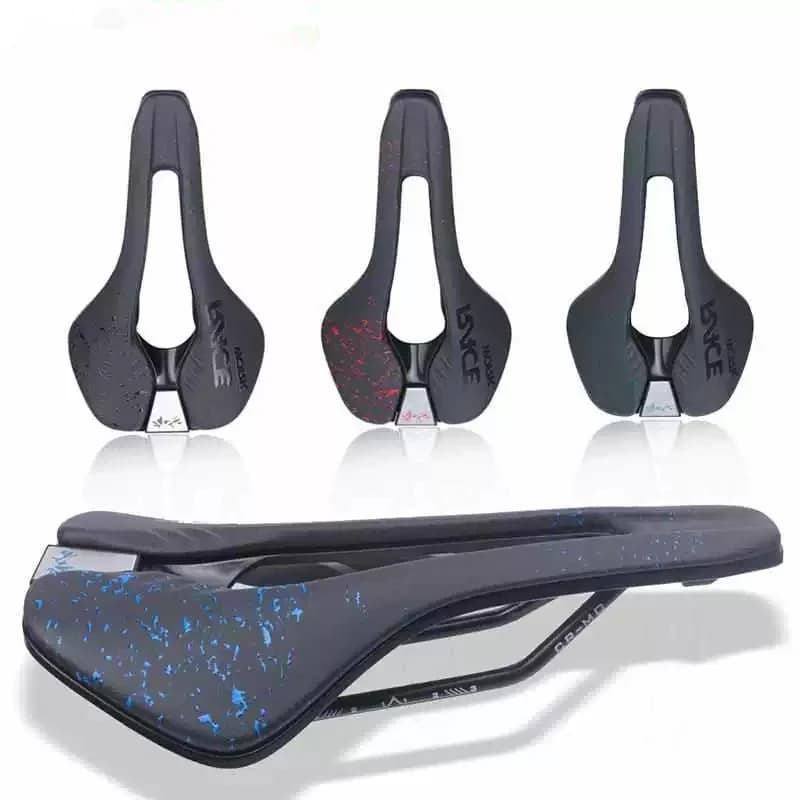 Sella per Bicicletta Ergonomica Traspirante in Pelle PU con Cuscino in EVA e Telaio in Acciaio per Bici da Montagna e da Strada con Assorbimento degli Urti