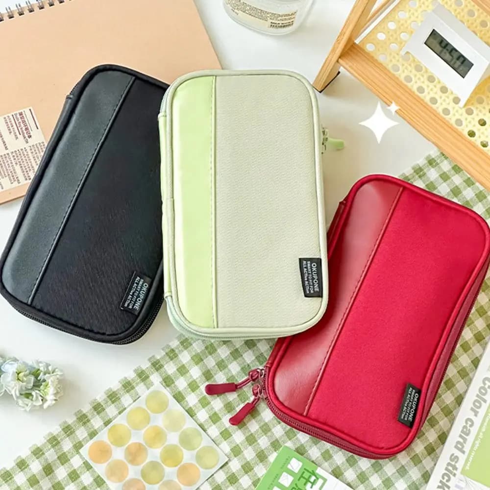 Nuovo Astuccio Oxford Ultra-sottile Multifunzionale, Organizzatore Portatile per Cancelleria, Forniture Scolastiche