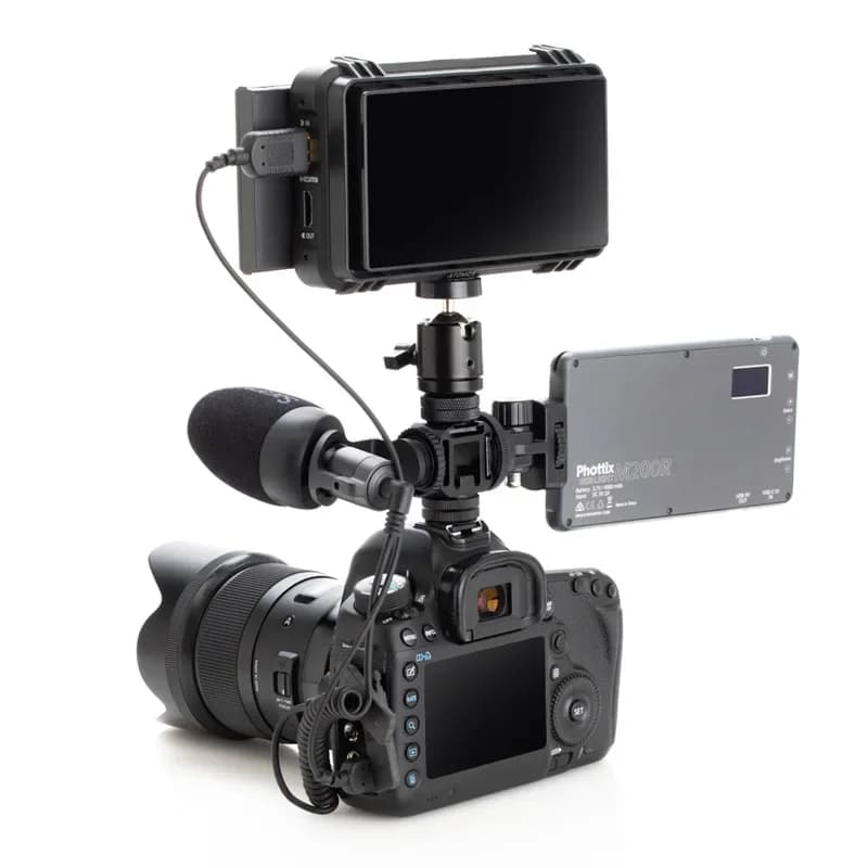 Supporto Metallico Portatile 3XB a Tre Teste per Tre Stabilizzatori, Accessori per Fotocamere e Gimbal